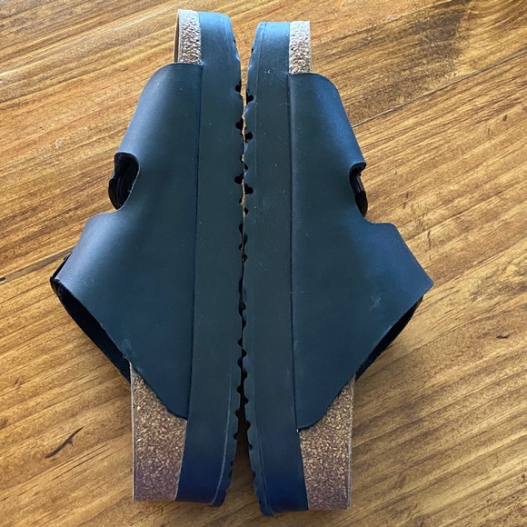 Papillio Vegan Double Buckle Sandals in Black - Picture 2 of 5